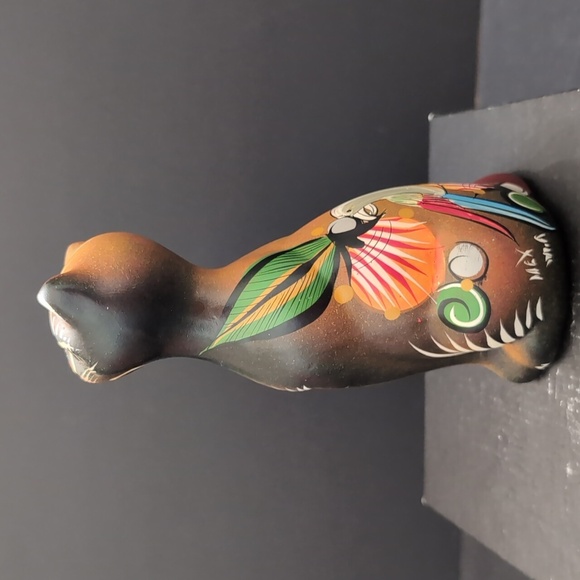 VGT, Mexican Tonala Folk Art Pottery Cat Figurine. - Picture 3 of 9